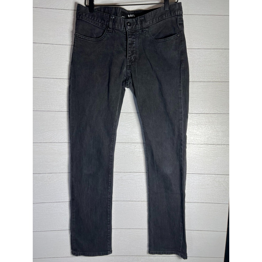 Krew Mens Black Denim 32x31 Buttonfly Y2K Slim Style K45572 - Picture 3 of 16
